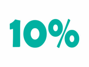10% kalkulator VAT online. Dodaj lub odejmij 10% podatku