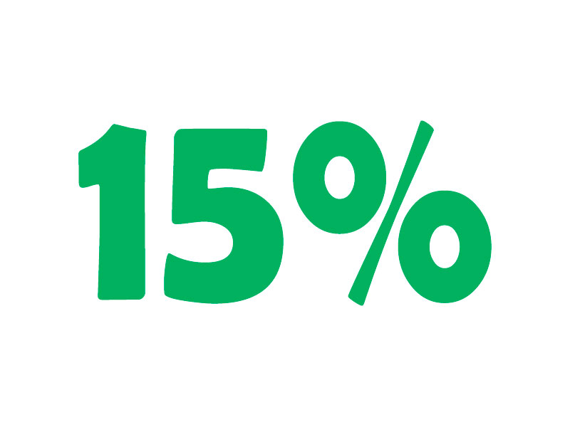 Calcolatrice online IVA al 15%. Aggiungi o sottrai l'imposta del 15%.