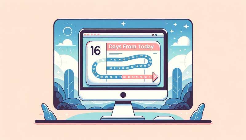 16 días a partir de hoy - Calculadora de fechas en línea