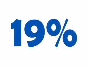 19% VAT online calculator. Add or subtract 19% tax.