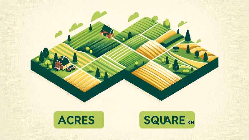 Acres in Quadratkilometer (ac in km2) Umrechner