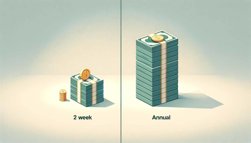 Calculatrice en ligne de salaire bimensuel à annuel