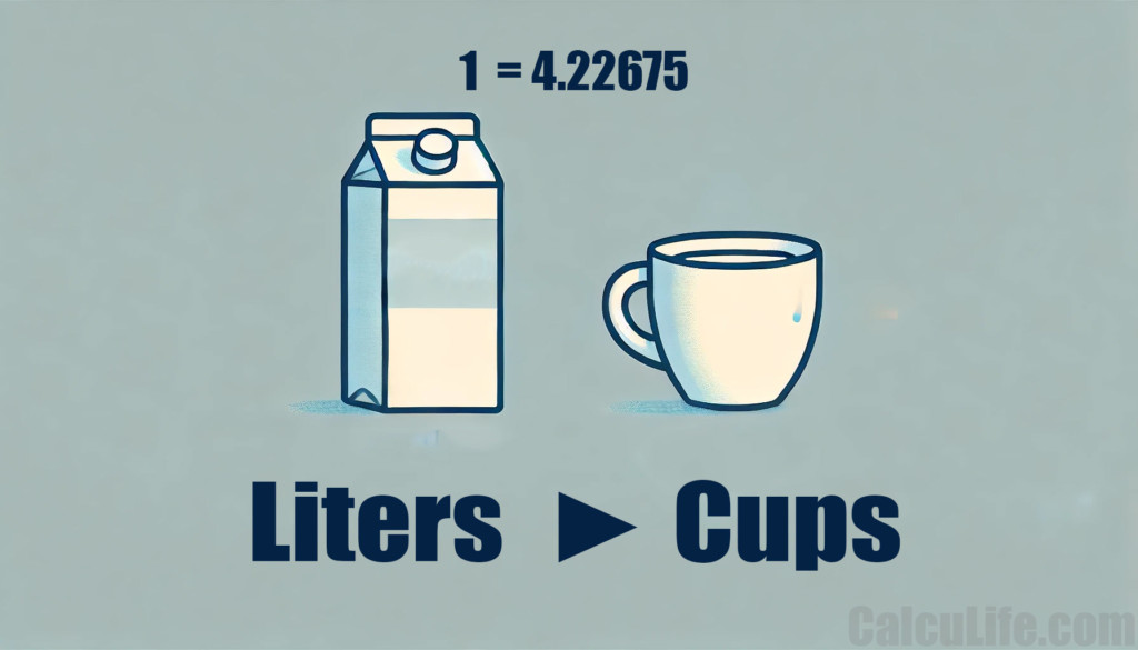 Liters to Cups Conversion Calculator Online