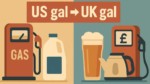 US Gallons to Imperial UK Gallons Converter Конвертер американских галлонов в имперские галлоны